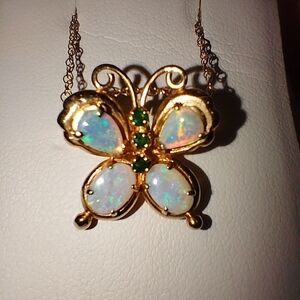 Gold Butterfly Pendant Necklace